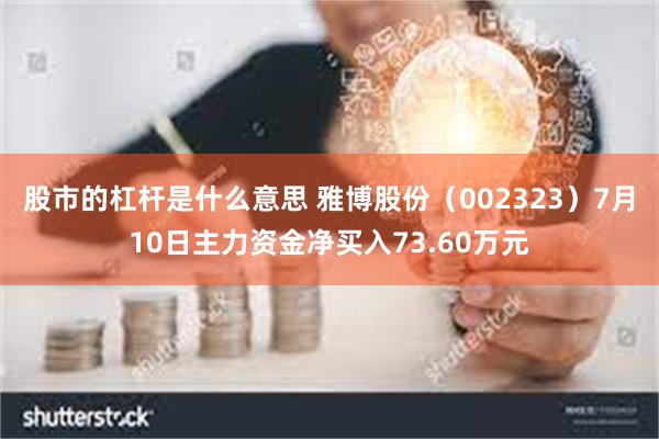 股市的杠杆是什么意思 雅博股份（002323）7月10日主力资金净买入73.60万元