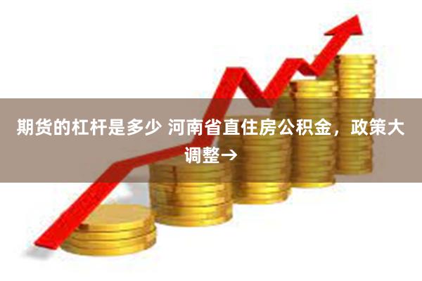 期货的杠杆是多少 河南省直住房公积金，政策大调整→