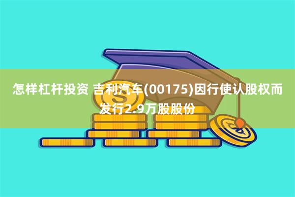 怎样杠杆投资 吉利汽车(00175)因行使认股权而发行2.9万股股份